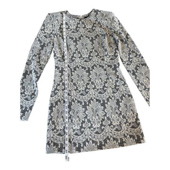 Plein Sud Brocade Mini Dress NWT FR42 US10 Black Gray White Made in Italy - Picture 7 of 13